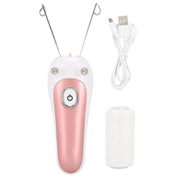 Sraeriot Removedor Cabello Eléctrico Cuerpo Threading Epilator con Hilo Algodón Afeitadora Pelo Rosa, Productos Depilación, Dispositivos Depilación precio