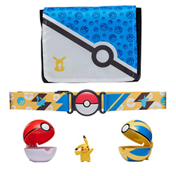 Pokemon Bandolier Set, Cuenta con 1 Figura de Pikachu de 5cm, 2 pokebolas Clip 'N' Go, 1 cinturón de Pokeball Clip 'N' Go y 1 Bolsa de Transporte - La precio