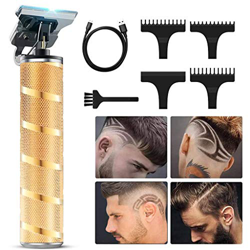 Cortapelos para hombre, profesional, inalámbrico, recortadora de barba decorada, recargable, inalámbrica, cuchilla en T en oferta