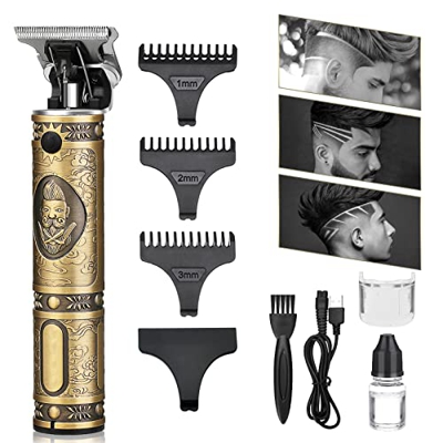 Cortapelos Hombre Profesional-Recortadora de Barba Profesional para Hombres-Maquina de Afeitar Eléctrica, Maquina Cortar Pelo Inalámbrica USB Recargab