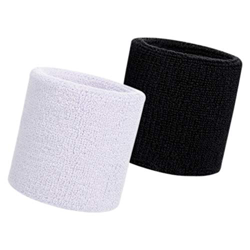 HANERDUN 2 Pzs Muñequera Deportiva Deportes Sweatband Suave Espesar Algodón Tenis Gimnasia Fútbol Baloncesto Correr Deportes Atléticos precio