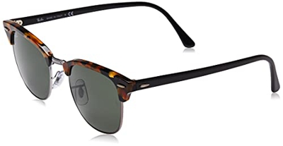 Ray-Ban Clubmaster - Gafas de sol para hombre, Multicolor (Marco: Havana/Negro, Vidrio: Verde Clásico 1157), 51 milímetros