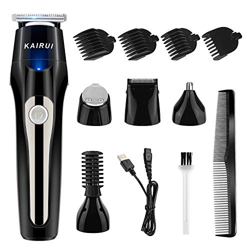 Cortapelos, PTN Recargable Cortadora Barba Impermeable, 5 en 1 Kit Peluquería Corporal Inalámbrico, Cortapelos Profesionales para Hombres, Kit Corte P en oferta