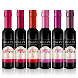 Wine Lip Tint - Wine Lip Tint - Wine Lip Tint - Botella de vino de 6 colores mancha de labios, labiales mate larga duracion Impermeable pintalabios re en oferta