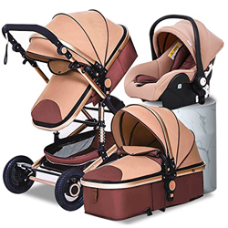 Babyfond carrito bebe 3 en 1, silla de paseo ligera, carro bebe 2 en 1, silla paseo 25 kg, plegado sistema de viaje con capazo, carros de bebé tres pi en oferta