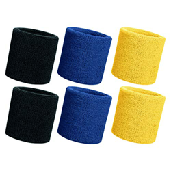 HANERDUN 6 Pzs Muñequera Deportiva Deportes Sweatband Suave Espesar Algodón Tenis Gimnasia Fútbol Baloncesto Correr Deportes Atléticos en oferta