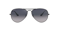 Ray-Ban Aviator Gafas de Sol, Gunmetal, 62 para Hombre en oferta