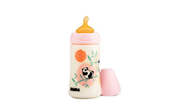 Suavinex Panda Biberón 0-6 Meses Flujo Medio con Tetina Anatómica de Látex, Rosa , 270 ml en oferta