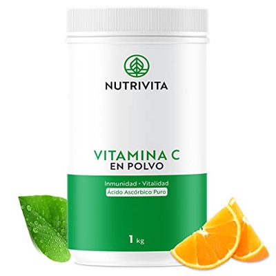 Vitamina C Pura en Polvo 1 kg | 100% Ácido L-Ascórbico | Polvo Ultra Fino | Mejora el Sistema Inmunológico | Envasado en Francia | Cuchara Medidora In