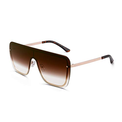 GLINDAR Gafas de Sol de Protección de Gran Tamaño Para Mujeres y Hombres Gafas Sin Montura con Parte Superior Plana Gradient Brown en oferta