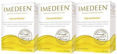 Imedeen Time Perfection, Complemento Alimenticio con Vitamina C y Zinc, Reduce la Aparición de las Arrugas, Paquete de 3 x 60 comprimidos