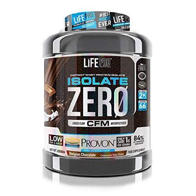 Life Pro Isolate Zero 2Kg | Suplemento Deportivo de Aislado de Proteína de Suero 87%, Mejora Rendimiento Físico y Recuperación, Sabor Belgian Chocolat