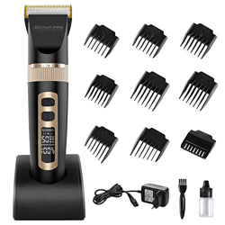 Maquina Cortar Pelo Profesional Cortapelos Hombre, 11 en 1 Multifunción Eléctrica Maquinilla de Afeitar Hombre con Pantalla LCD y Velocidad Regulable, en oferta