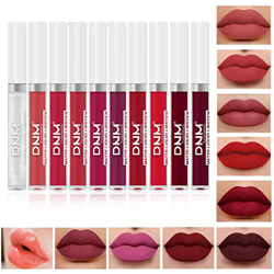 Getervb 10 Colores Juego de Brillo de Labios Mate Larga Duradero Lápiz Labial Líquido Copa Antiadherente Juego de Pintalabios Maquillaje Regalo para M en oferta