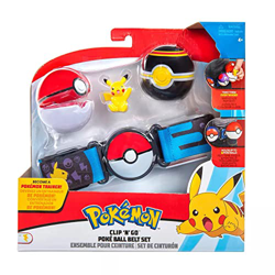 Pokemon Cinturon Set Pikachu & Bolas Pokemon – Incluye 1x 5 cm Pokemon Figura 1x Cinturón & 2 x Pokeballs – Licencia Oficial Juguetes Pokemon en oferta