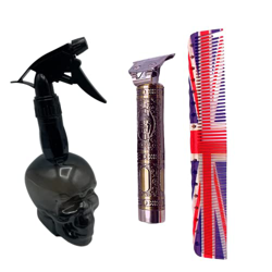 Set - Maquina Cortar Pelo Profesional - Con Peine Profesional Peluquería y Spray Calavera - Cortapelos Hombre Maquinilla Cortar Pelo Profesional - Rec precio