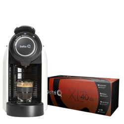 Delta Q - Qool Evolution Blanca - Cafetera de Capsulas - 19 Bares de Presión - Expresso - Programación Automática - Incluye 1 Pack Intensidades 40 cáp precio