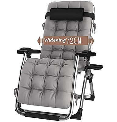 HFAFRZ De Gran TamañO Patio Sillas Reclinables por Gente Pesada Silla Sun Lounger Zero Gravity por Exterior CáMping Viaje Sillas PortáTiles con Almoha