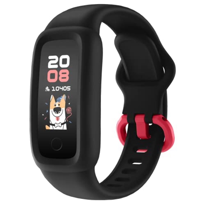 BIGGERFIVE Vigor 2 Pulsera Actividad Inteligente Reloj Inteligente para Niños Niñas 5-12 Años,, Impermeable IP68 Deportivo Smartwatch con Podómetro Pu