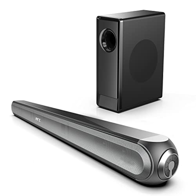 Barra de Sonido Dloby Audio, 240W para TV con Subwoofer Inalámbrico 135 dB 3D Sonido Envolver, 4K HDR, 0.5% THD con Óptico/HDMI ARC/Aux/USB/Bluetooth 