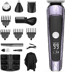 SUERW 5 en 1 Maquina Cortar Pelo, Cortapelos Hombre Barbero Electrico Profesional Recortadora de Barba Máquina de Afeitar Cortadora de Pelo Recargable precio