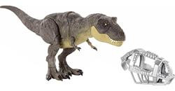 Jurassic World Dinosaurio T-Rex Pisa y Ataca Figura de juguete articulada con sonidos, para niños Mattel GYW84 precio