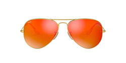 Ray-Ban Aviator Large Metal, Gafas de sol para Hombre, Dorado (Orange Flash), 62 precio