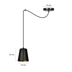 Lámpara colgante Link, 1 luz, negro precio