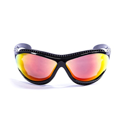 Ocean Sunglasses Tierra de Fuego - Gafas de Sol polarizadas - Montura : Negro Brillante - Lentes : Amarillo Espejo (12201.1) precio