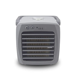 Salangae Salangae Mini Air Cooler 2 en 1 Espacio Personal Air Cooler Desk Fan, Mobile Air Aire Acondicionado Radiador evaporativo 3 Velocidades Humidi características