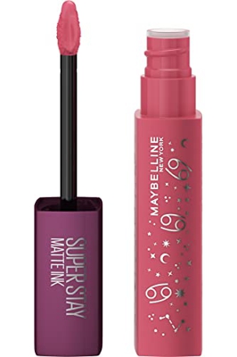 Maybelline New York Superstay Matte Ink Zodiac - Pintalabios mate de larga duración, edición limitada, Tono 15 Lover, Cancer