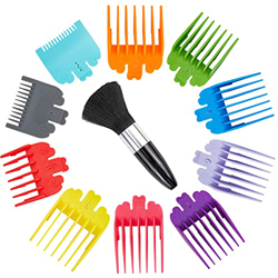 NICENEEDED 11Pcs Profesional Cortapelos Guards Guards Peines, Guías de Corte de Cortadora de Cabello de 10 color, Juego de Protectores de Repuesto de  en oferta