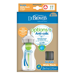 Dr. Brown's WB92700P2 - Pack de 2 Biberones BA 270ml PP Cristal Options +, unisex en oferta