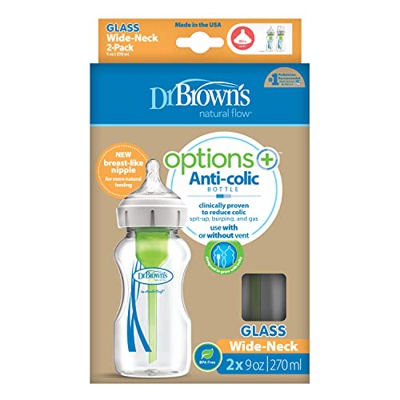 Dr. Brown's WB92700P2 - Pack de 2 Biberones BA 270ml PP Cristal Options +, unisex