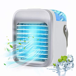 LUCKSWET Aire acondicionado portátil con refrigeración de agua, 5 en 1, mini enfriador de aire portátil, humidificador, purificador de aire, luz noctu precio