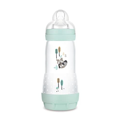 Mam Easy Start - Biberón anticólica autoesterilizante con tetina Mis 3, 4 meses + 320 ml, color azul