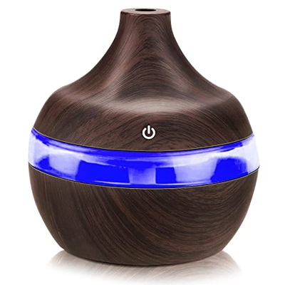 HyAdierTech Humidificador Ultrasònico Mini Difusor 300ML Ambientador Aromaterapia, Automtico Luces LED 7 Colores Aceites Esenciales Dormitorio Bebe Yo