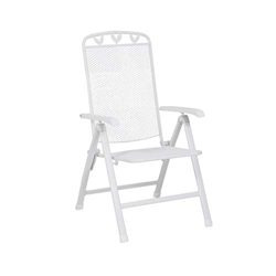 greemotion Toulouse Silla con Respaldo Alto para Jardín, Blanco, 58x64x108 cm en oferta