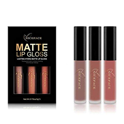 2018 Conjunto de 3 Colores de Pintalabios Mate Larga Duracion Labial Permanente Maquillaje de Profesional para Niñas por ESAILQ precio