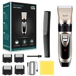 Cortapelos para hombres, kit de corte de cabello, recortador de barba eléctrico recargable, afeitadora de barba inalámbrica para perros, mascotas, beb precio