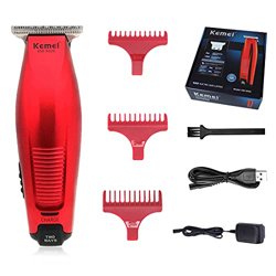 KEMEI Cortadora de pelo de precisión para hombre de corte de pelo de cabeza calva, profesional peluquero sin cable, máquina de corte de pelo recargabl en oferta