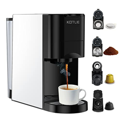 Cafetera de Cápsulas, KOTLIE Compacta mini Cafetera Express Calentamiento 30s 19BAR Apagado Automático con Depósito de Agua Visible de 800 ml en oferta