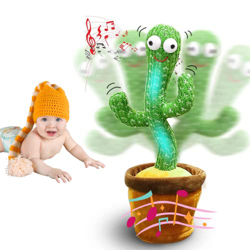 MAGIC SELECT Cactus Bailarín con Movimiento Electrónico y Luces y 120 Canciones. Juguete de Peluche que Baila y Repite tu Voz. Peluche Decorativo con  en oferta