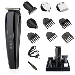 Cortapelos profesionales para hombre, cortapelos 5 en 1, USB, recargable, inalámbrico, silencioso, 5 peines de guía para cortar el pelo en casa, color características