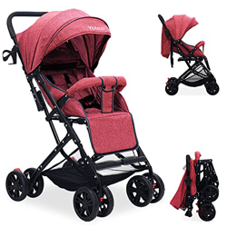 YOLEO Silla de Paseo, Carro de Bebe Ligera Plegable, Ángulo de Inclinación Ajustable, Silla Paseo de 4 Ruedas, Solo Pesa 5 KG, Adecuado para Bebés de  en oferta