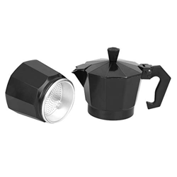 URRNDD Cafetera, cafetera, cafetera de Campamento, cafetera, cafetera, cafetera pequeña de Aluminio para el hogar, Cocina, cafetería, Oficina(Negro) en oferta