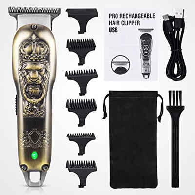 Cortapelos Profesional Hombre con 5 Peines Guía,CkeyiN Máquina Cortar Pelo Kit Cortadora de cabello para hombres Cortadora de barba Cortadora de preci