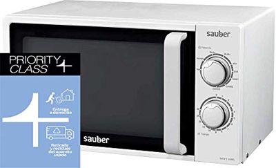 Sauber - Microondas Con GRILL SERIE 3-20WG - 20 litros - Color Blanco