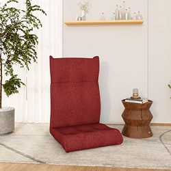 Tidyard Tumbona de Suelo Plegable Sllón Acolchado Plegable Sofá de Suelo con Respaldo para Salón Dormitorio Estudio de Tela Rojo Vino Tinto características