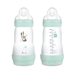 Intrucciones en lengua extranjera - Mam Easy Start - Biberón anticólicos con base ventilada, 2 meses, 260 ml, azul en oferta